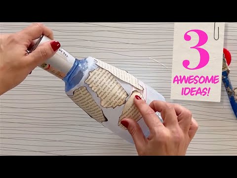 Видео: DIY 😱 3 потрясающих идеи для стеклянных банок и бутылок | Поделки из стеклянных банок