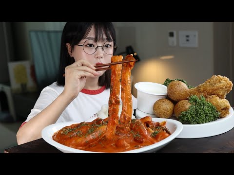 Видео: Пикантный рисовый пирог, Жареный цыпленок, Сырные шарики | MUKBANG ASMR