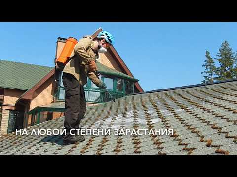 Видео: Обработка кровли крыши от мха