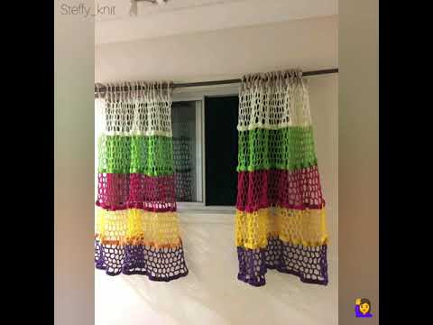 Видео: Занавески и шторки крючком!
