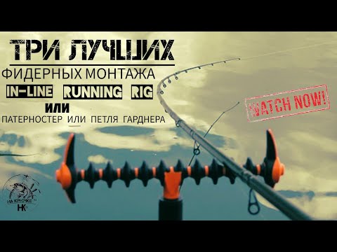 Видео: Три ЛУЧШИХ фидерных монтажа! Для ловли карпа,леща,карася,плотвы и др. Школа рыбалки. #фидер #рыбалка