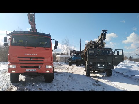 Видео: камаз лесовоз на вывозке леса!весна на подходе