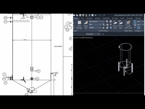 Видео: Учебное пособие Plant 3D по моделированию стандартного оборудования