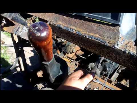 Видео: тяга переключения передач на 1-ю кпп самодельный трактор!!!