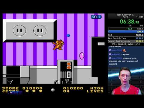 Видео: Прохождение Tom and Jerry [NES] на денди за 12:44