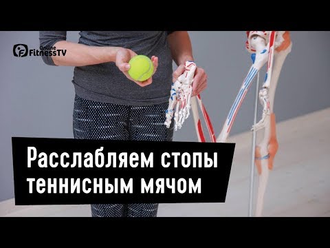 Видео: Массаж стоп теннисным мячом. Екатерина Цьовх