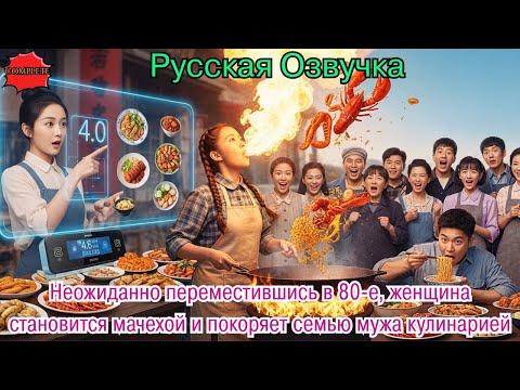 Видео: Неожиданно переместившись в 80-е, женщина становится мачехой и покоряет семью мужа кулинарией#дорама