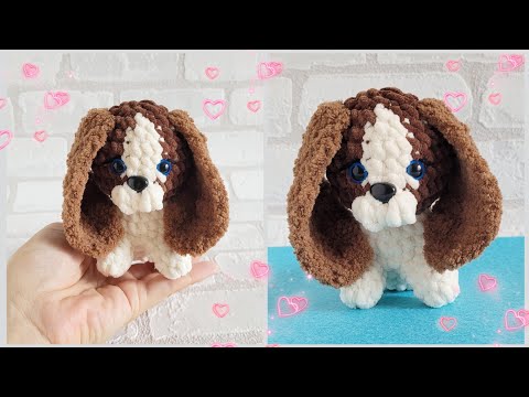 Видео: 🐶Спаниель🐶собачка из плюшевой пряжи вязаная  крючком/crochet dog✨gehäkelter dog