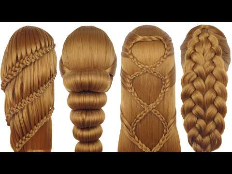 Видео: Простые и удивительные уроки причесок | Изящные и уникальные простые прически для девочек