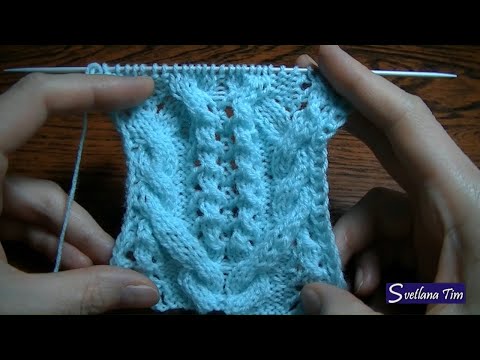 Видео: АЖУРНЫЙ УЗОР в ЯПОНСКОМ СТИЛЕ. Вязание спицами / японские узоры спицами № 140