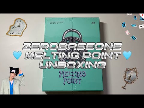 Видео: распаковка альбома zerobaseone - melting point (mystery ver.) 𐐚 music plant pob // kpop unboxing