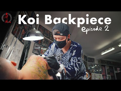 Видео: Начинаем новый проект японской татуировки — добавляем рукава на руку