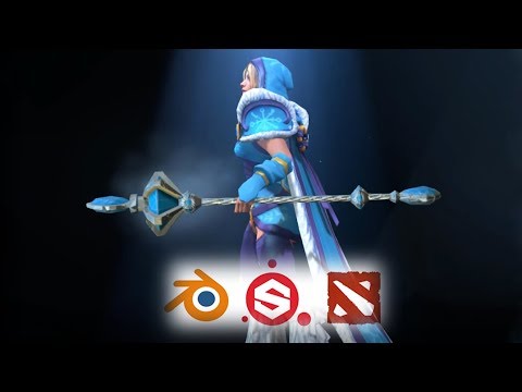 Видео: Создание предмета для Dota 2 в Blender 2.8 Посох для Crystal Maiden