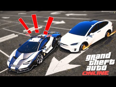 Видео: ТЕСЛА С ПРОБИТЫМИ КОЛЁСАМИ УШЛА ОТ ПОГОНИ В ГТА 5 ОНЛАЙН.