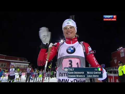 Видео: БИАТЛОН. КМ 2014-15. Эстерсунд (Швеция). Смешанная эстафета 2x6 + 2x7,5 км. (Спорт 1). 720p.