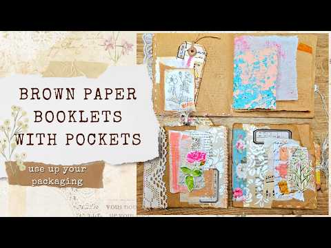 Видео: Буклеты из коричневой упаковочной бумаги со страницами и карманами