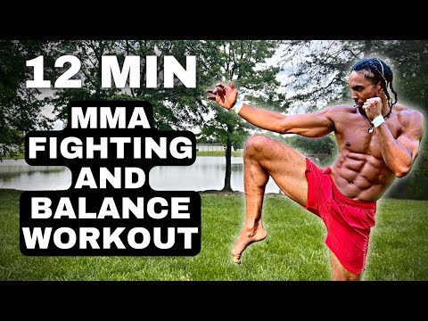 Видео: 12-минутная тренировка по смешанным единоборствам | Улучшаем равновесие и боевые навыки