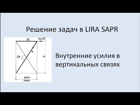 Видео: Lira Sapr Внутренние усилия в вертикальных связях