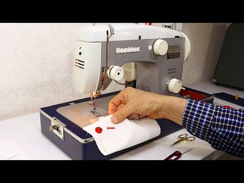 Видео: Veritas 8014/35 изготовление петли, пришивание пуговицы. Пошаговая инструкция. ч.#4