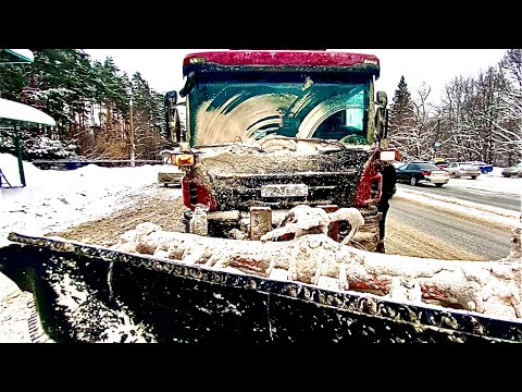 Видео: Уборка снега на пяти Снегоуборочных машинах по трассе М7#Трактористмихалыч