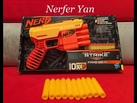 Видео: Бластер Nerf Alpha Strike Fang QS-4 (ОБЗОР НА РУССКОМ ЯЗЫКЕ)