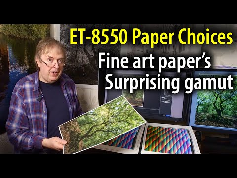 Видео: Выбор бумаги для Epson ET-8550. Новая художественная бумага демонстрирует неожиданно широкий цвет...