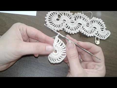 Видео: Ленточное кружево.Часть 5. Образец 2 (часть 1).