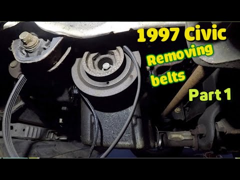 Видео: Снятие ремней Honda Civic 1997 года, часть 1 из 2