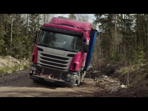 Видео: Спасение Короля дорог "Scania" 37 тонн Из Леса Часть-1