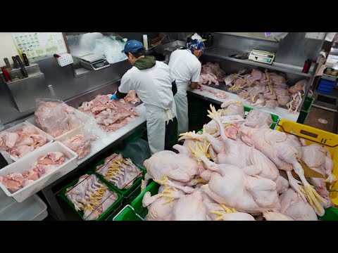 Видео: День из жизни владельца японского куриного магазина - Жареный цыпленок - Японская уличная еда
