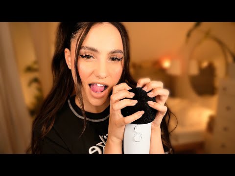 Видео: ASMR влажные звуки рта 👄 с быстрым и агрессивным скрежетом микрофона 🎙️Без разговоров 🤫