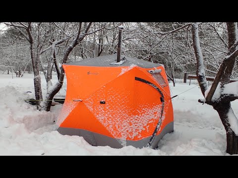 Видео: Мобильная баня зимой. Отличная зимняя палатка.