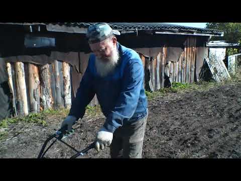 Видео: Мототяпка Чемпион GC-252, очень удобный механизм, для осенней посадки клубники.