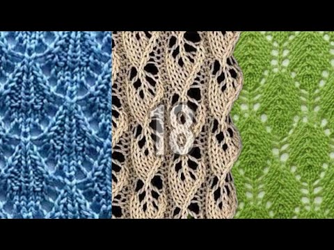 Видео: 18 схем 👍👍👍 узоров для вязания спицами. 18 patterns patterns for knitting.