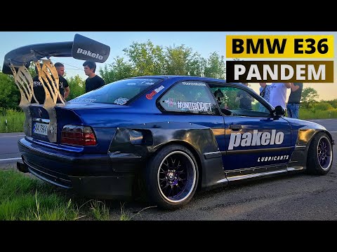 Видео: ОБЗОР BMW E36 для Дрифта в обвесе PANDEM. Заезды на 402м