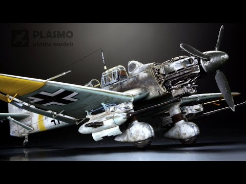 Видео: Ju-87 G-2 Stuka Winter - Hobby2000 / Academy - 1/72 - Модель самолёта