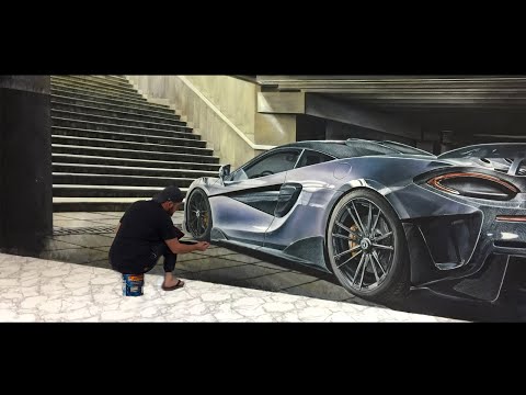 Видео: Wall painting.Airbrushing.Maclaren.Роспись стен. Аэрография