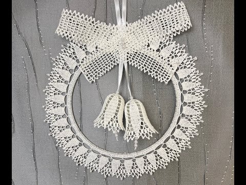 Видео: Рождественский венок крючком 38 см