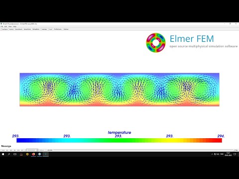 Видео: Ячейка Рэлея-Бенара в Elmer FEM