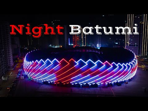 Видео: Night Batumi Georgia 🇬🇪 | Video by Drone | Ночной Батуми Грузия 🇬🇪