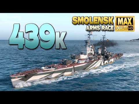 Видео: крейсер Смоленск: Напряженная битва за огромный результат - World of Warships