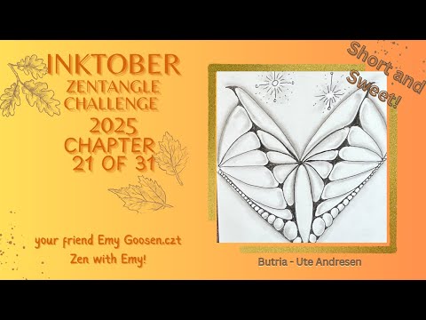 Видео: ✨Inktober 2025 Глава 21 | Butria от Ute Andersen – Урок по элегантному узору бабочки