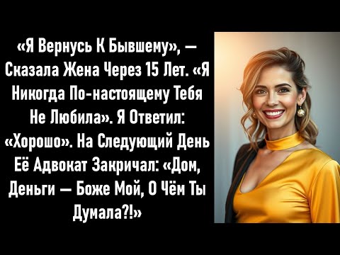 Видео: «Я возвращаюсь к бывшему», — сказала жена после 15 лет. Я ответил: «Хорошо». На следующий день её...