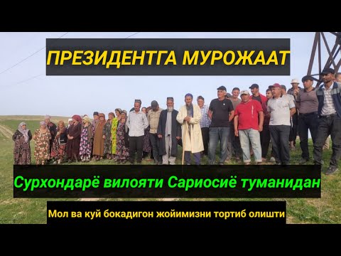 Видео: ПРЕЗИДЕНТГА МУРОЖААТ! Сурхондарё вилояти Сариосиё туманидан.