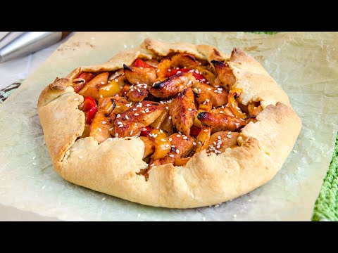 Видео: Есть КУРИЦА и БОЛГАРСКИЙ ПЕРЕЦ - готовлю вкусный пирог! Рецепт галеты + Постное Тесто Бездрожжевое
