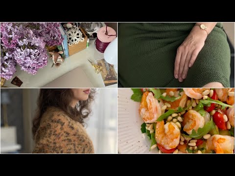Видео: «Просто платье», кардиган. Встреча на кухне. Салат с креветками-весь процесс👌Образ дня. Прокатимся?