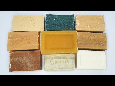 Видео: Dry Soap Cutting ASMR 🤎 Laundry soap. Резка хозяйственного мыла