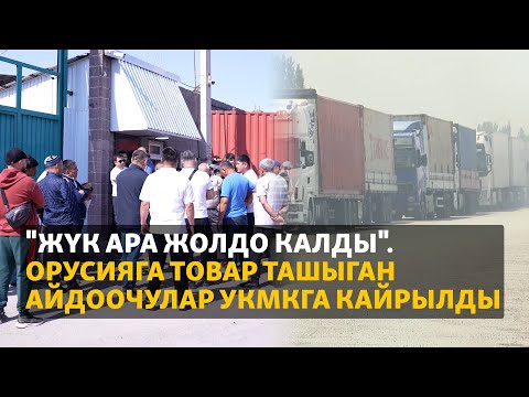 Видео: "Жүк ара жолдо калды". Орусияга товар ташыган айдоочулар УКМКга кайрылды