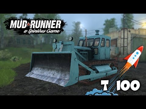 Видео: Spintires: MudRunner обзор мода [ T-100 ] СИНЯВКА