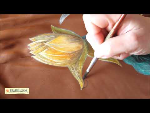 Видео: Роспись платья. Рисую капли на цветах.